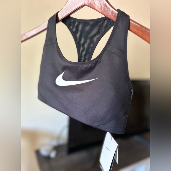 HP🎉🆕 Nike Womens Victory Shape Black/White High Support Sports Bra - Picture 6 of 16